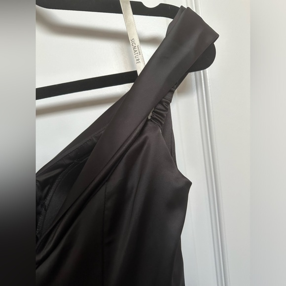 GALINA SIGNATURE satin off-the-shoulder mermaid dress - Black Bridesmaid Dress - Picture 9 of 13